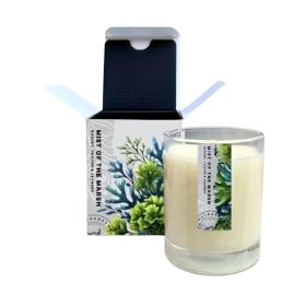 The Outrageous Peacock Mist of the Marsh Medium Glass Candle