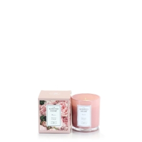 THE SCENTED HOME: GLASS CANDLE   PEONY   225G